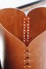 16in London Tan Leather Basket | Storage Basket in Storage by Harrow and Sickle Leather Design