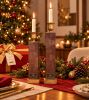 Walnut Wooden Candle Holders Set – Herringbone Marquetry, Gift Box | Serving Tray in Serveware by Vesta Corte