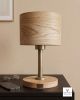 Nightstand Lamp, Small Bedside Light, Handmade Wood Table Lamp, Geometric Design, Modern Home Decor | Lamps by Vesta Corte