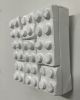Bricks Large 4"x4" Vertical | Mixed Media in Paintings by Emeline Tate. Item composed of canvas & synthetic