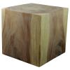Haussmann® Wood Cube Table 18 in SQ x 18 in High Hollow | Coffee Table in Tables by Haussmann®
