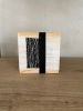 Mini Woven Tile - String Theory- Black and White #1 | Wall Sculpture in Wall Hangings by Mpwovenn Fiber Art by Mindy Pantuso