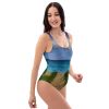 One Piece Swimsuit - Edge of Calm - Coastal Pathway Scene | Work by Eman's Gallery