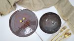 Brown and Blue Dinnerware Set | Plate in Dinnerware by YomYomceramic. Item made of ceramic