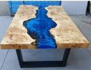Poplar Tree,Epoxy Resin River Blue Epoxy Table,Dining Table | Tables by LuxuryEpoxyFurniture. Item composed of wood & synthetic