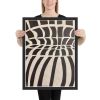 Framed Print - Optical Web - Op Art Black & White Illusion | Work by Eman's Gallery