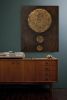 Wabi-Sabi 3D Textured Wall Art - Brown and Rust Gold Artwork | Oil And Acrylic Painting in Paintings by Berezart. Item made of canvas works with minimalism & japandi style