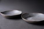 Speckled GREY on GREY  handmade shallow bowl, natural | Dinnerware by Laima Ceramics. Item made of stoneware works with minimalism & rustic style