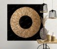 Large abstract gold leaf art painting gold wall art golden | Oil And Acrylic Painting in Paintings by Berez Art. Item made of canvas compatible with minimalism and contemporary style