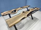 Custom Order Clear Epoxy Walnut Tree Dining Table | Tables by LuxuryEpoxyFurniture. Item composed of wood & synthetic