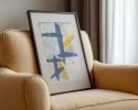 Slate 2 | Original Framed Abstract Paper Painting | Oil And Acrylic Painting in Paintings by Abby May
