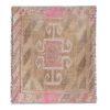 Square Faded Turkish Handknotted Rug - Wool Designer Carpet | Area Rug in Rugs by Vintage Pillows Store. Item composed of cotton & fiber
