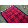 Vintage Angora Wool Red Mohair Tulu Rug - Organic Shaggy | Area Rug in Rugs by Vintage Pillows Store. Item composed of fabric