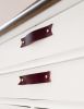 Wine Leather Handle [Flag End] | Pull in Hardware by Keyaiira | leather + fiber | Artist Studio in Santa Rosa. Item composed of leather