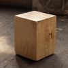 Hyo Table Natural | Pine Wood Cube Side Table | Tables by Alabama Sawyer. Item composed of wood
