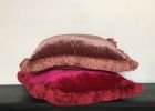 Dusty rose silk velvet pillow, silk velvet cushion, pink | Pillows by Velvet Fringe
