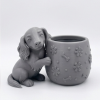 Cute Longhaired Dachshund Planter | Plant Stand in Plants & Landscape by Kimi Craft Corner