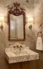 Calacatta Gold Marble Sink: Custom Wall Mount Vessel Basin | Water Fixtures by AEGEAN MARBLE ARTISAN ATELIER