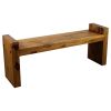Haussmann® Teak Block Bench 48 x 12 x 19 inch High KD Oak | Benches & Ottomans by Haussmann®