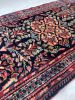 VELVET-SOFT Lamb Wool Vintage Sarouk | Botanical Beauty | Area Rug in Rugs by The Loom House. Item made of cotton with fiber