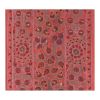 Vintage Red Silk Suzani Wall Hanging Decor with Tree of Life | Tapestry in Wall Hangings by Vintage Pillows Store. Item made of cotton with fiber