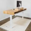 Atlas Desk - 72" - Natural Quarter Sawn White Oak | Tables by ROMI. Item made of oak wood works with minimalism & mid century modern style