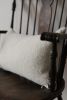 Curly Winter White Wool Lumbar Pillow 12x20 | Pillows by Vantage Design