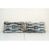 Pale blue Uzbek Ikat Velvet Pillowcase - Hand loomed Silk | Sham in Linens & Bedding by Vintage Pillows Store. Item composed of cotton & fiber