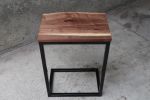 IN STOCK Live Edge Walnut Side C-table | Side Table in Tables by Hazel Oak Farms. Item composed of walnut and steel