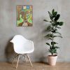 Canvas Print - Fragmented Soul - Cubist Figure Portrait | Work by Eman's Gallery