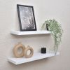 White Floating Shelves, Book Shelves, Floating Wood Shelves, | Ledge in Storage by Picwoodwork. Item made of wood