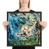 Framed Paper Print - Tectonic - Fluid Abstract Geologic Art | Work by Eman's Gallery