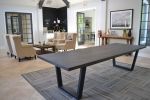 Industrial Black Ash Table | Dining Table in Tables by Hazel Oak Farms. Item made of oak wood with metal