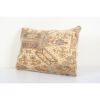 Turkish Oushak Rug Pillow Copper Cover, Queen Boho Woven | Sham in Linens & Bedding by Vintage Pillows Store. Item composed of cotton and fiber