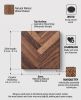 Walnut Wood Veneer Coasters, Geometric Marquetry Drinkware Set, Natural Home Decor (Set of 4) | Tableware by Vesta Corte