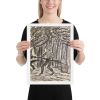 Framed Print - The Scavenger - Figurative Monochrome Warrior | Work by Eman's Gallery