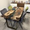 Custom Made Epoxy Table with Clear Resin | Dining Table in Tables by Ironscustomwood. Item made of wood