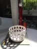 Cylindrical Oval Openwork Bowl | Decorative Bowl in Decorative Objects by Lynne Meade. Item composed of stoneware