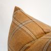 Orange, Blue, & Brown Plaid Wool Lumbar Pillow 14x22 | Pillows by Vantage Design