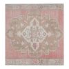 Vintage Pale Turkish Oushak Carpet Rug 4'6'' x 8'1'' | Area Rug in Rugs by Vintage Pillows Store. Item made of cotton with fiber