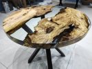 Custom Order 36 Round Olive Epoxy Table-Dining Room Table | Dining Table in Tables by LuxuryEpoxyFurniture. Item made of wood & synthetic