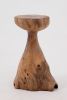 Walnut Solid Wood Sculptural Side Table, Original Contemporary Design | Tables by Logniture