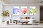 Abstract Artwork Set of 3 Prints Modern Wall Art Modern Art | Prints by uniQstiQ. Item composed of synthetic