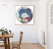 Laughing Round - Limited Edition of 30 - 110x110 | Collage in Paintings by Paola Bazz. Item made of paper works with contemporary & eclectic & maximalism style