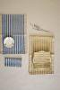 Oh! Stripes (Blue) Block Print Napkins, Set of 4 | Linens & Bedding by Ninéh