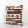 Square Hemp Organic Kilim Pillow Case, Turkish Cushion Pillo | Pillows by Vintage Pillows Store