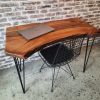 Custom Walnut Office Wood Desk | Tables by Ironscustomwood. Item composed of walnut and metal
