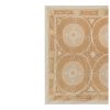 Vintage Neutral Tan Central Asian Suzani Textile, Embroidere | Tablecloth in Linens & Bedding by Vintage Pillows Store