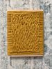 Woven Tile 9x12 - Mustard on Mustard | Wall Sculpture in Wall Hangings by Mpwovenn Fiber Art by Mindy Pantuso