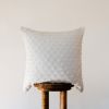 White with Square Fringe Decorative Pillow 20x20 | Pillows by Vantage Design